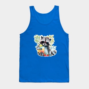 Summertime Raccoon sunglasses Tank Top